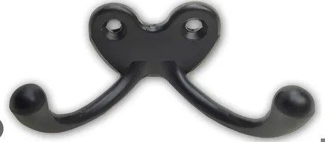 CABIDEIRO 2 GANCHO QUADR BLACK PEROLA 